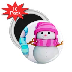 Two Snowmen, 2 25  Magnets (10 Pack)  by kyorashop23