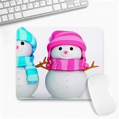 Two Snowmen, Large Mousepad by kyorashop23