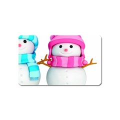 Two Snowmen, Magnet (Name Card)