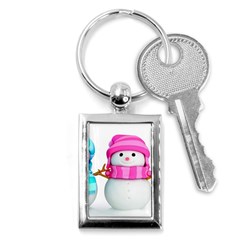 Two Snowmen, Key Chain (rectangle) by kyorashop23