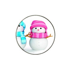 Two Snowmen, Hat Clip Ball Marker by kyorashop23