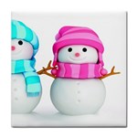 Two Snowmen, Face Towel Front