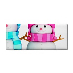 Two Snowmen, Hand Towel by kyorashop23