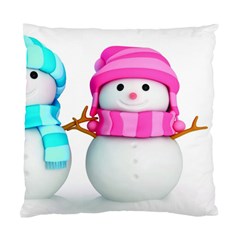 Two Snowmen, Standard Cushion Case (two Sides) by kyorashop23