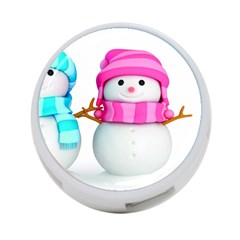 Two Snowmen, 4-Port USB Hub (Two Sides)