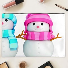 Two Snowmen, Cosmetic Bag (xxl) by kyorashop23