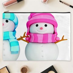 Two Snowmen, Cosmetic Bag (xxxl) by kyorashop23