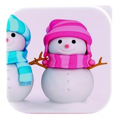 Two Snowmen, Stacked Food Storage Container by kyorashop23