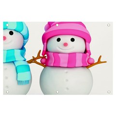 Two Snowmen, Banner and Sign 6  x 4 