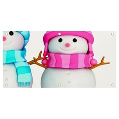 Two Snowmen, Banner And Sign 4  X 2  by kyorashop23