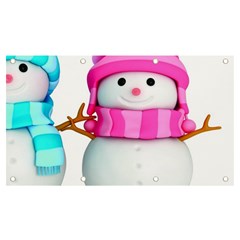 Two Snowmen, Banner And Sign 7  X 4  by kyorashop23