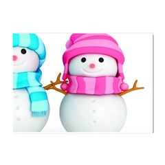 Two Snowmen, Crystal Sticker (a4) by kyorashop23