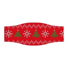 Red Christmas Pattern Xmas Decorations, Christmas Knitted Texture Stretchable Headband by kyorashop23