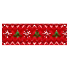 Red Christmas Pattern Xmas Decorations, Christmas Knitted Texture Banner And Sign 6  X 2  by kyorashop23