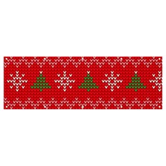 Red Christmas Pattern Xmas Decorations, Christmas Knitted Texture Banner And Sign 12  X 4  by kyorashop23