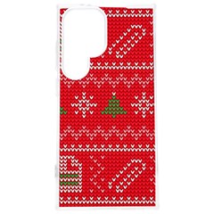 Red Christmas Pattern Xmas Decorations, Christmas Knitted Texture Samsung Galaxy S24 Plus 6 7 Inch Tpu Uv Case by kyorashop23