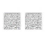 Embrace The Magic Inspirational Phrase Pattern Cufflinks (Square) Front(Pair)