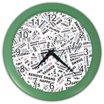 Embrace The Magic Inspirational Phrase Pattern Color Wall Clock Front