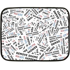 Embrace The Magic Inspirational Phrase Pattern Fleece Blanket (mini) by dflcprintsclothing