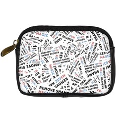 Embrace The Magic Inspirational Phrase Pattern Digital Camera Leather Case by dflcprintsclothing