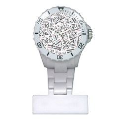 Embrace The Magic Inspirational Phrase Pattern Plastic Nurses Watch by dflcprintsclothing