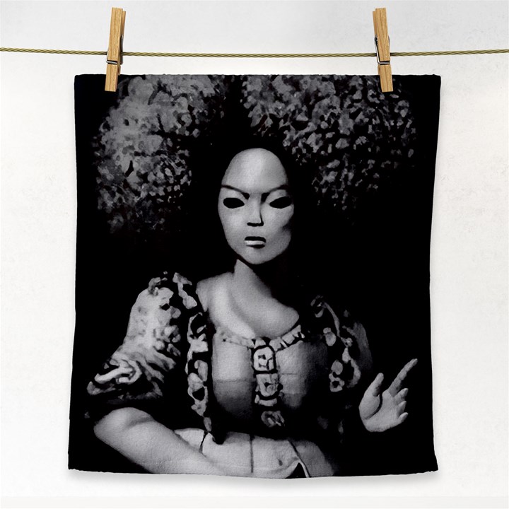 Vintage afro style doll illustration (IA&Human) Face Towel