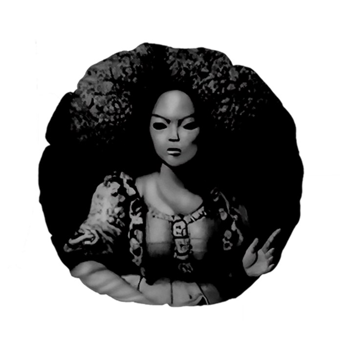 Vintage afro style doll illustration (IA&Human) Standard 15  Premium Flano Round Cushions