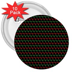 Geometric Abstract Pattern Line 3  Buttons (10 Pack) 