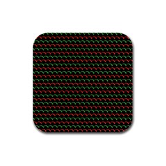 Geometric Abstract Pattern Line Rubber Square Coaster (4 Pack)