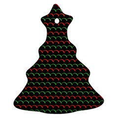 Geometric Abstract Pattern Line Christmas Tree Ornament (two Sides)