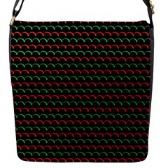 Geometric Abstract Pattern Line Flap Closure Messenger Bag (s)