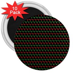 Geometric Abstract Pattern Line 3  Magnets (10 Pack) 