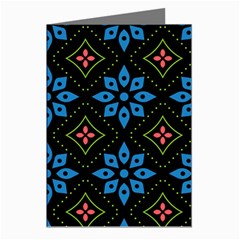 Flower Pattern Flora Floral Seamless Greeting Cards (pkg Of 8)