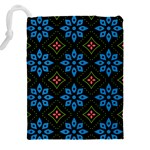 Flower Pattern Flora Floral Seamless Drawstring Pouch (5XL) Back