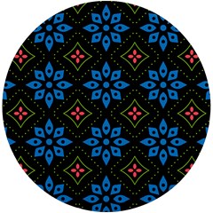 Flower Pattern Flora Floral Seamless Uv Print Round Tile Coaster by Salmanaz77