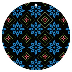 Flower Pattern Flora Floral Seamless Uv Print Acrylic Ornament Round by Salmanaz77