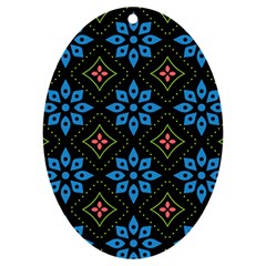 Flower Pattern Flora Floral Seamless Uv Print Acrylic Ornament Oval by Salmanaz77