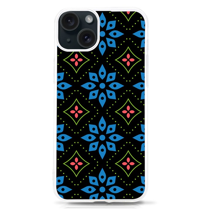 Flower Pattern Flora Floral Seamless iPhone 15 TPU UV Print Case