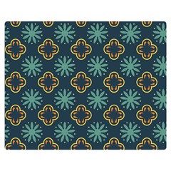 Flowers Pattern Design Abstract Premium Plush Fleece Blanket (medium) by Salmanaz77