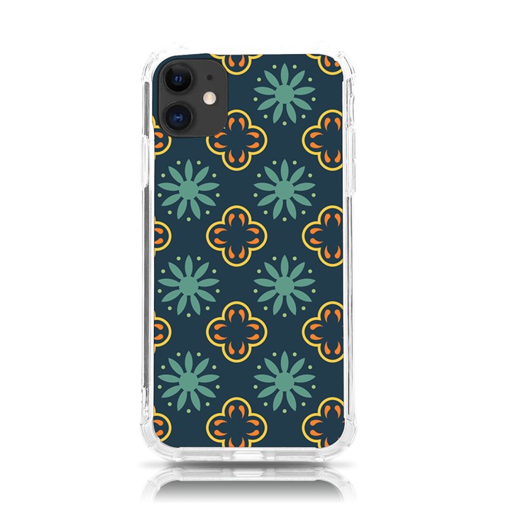 Flowers Pattern Design Abstract iPhone 11 TPU UV Print Case