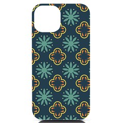 Flowers Pattern Design Abstract Iphone 14 Black Uv Print Case by Salmanaz77