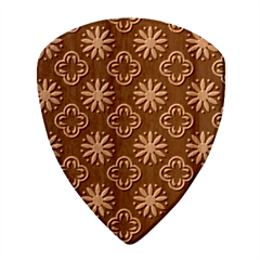 Flowers Pattern Design Abstract Wood Guitar Pick (set Of 10) by Salmanaz77