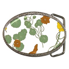 Nasturtium Flowers Plant Leaves Belt Buckles by Salmanaz77