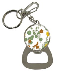 Nasturtium Flowers Plant Leaves Bottle Opener Key Chain by Salmanaz77