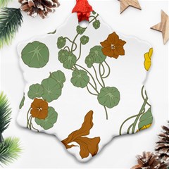 Nasturtium Flowers Plant Leaves Ornament (snowflake)