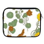 Nasturtium Flowers Plant Leaves Apple iPad 2/3/4 Zipper Cases Front