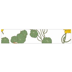 Nasturtium Flowers Plant Leaves Small Premium Plush Fleece Scarf