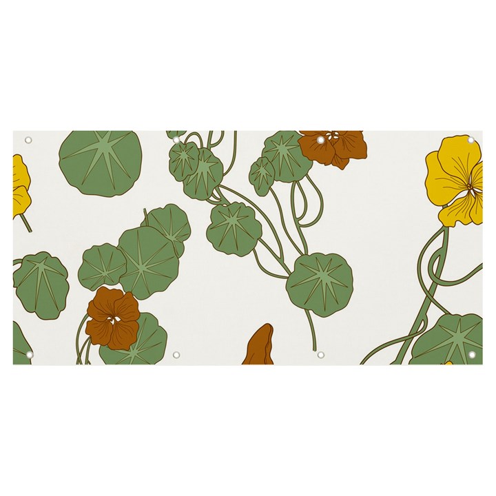 Nasturtium Flowers Plant Leaves Banner and Sign 8  x 4 