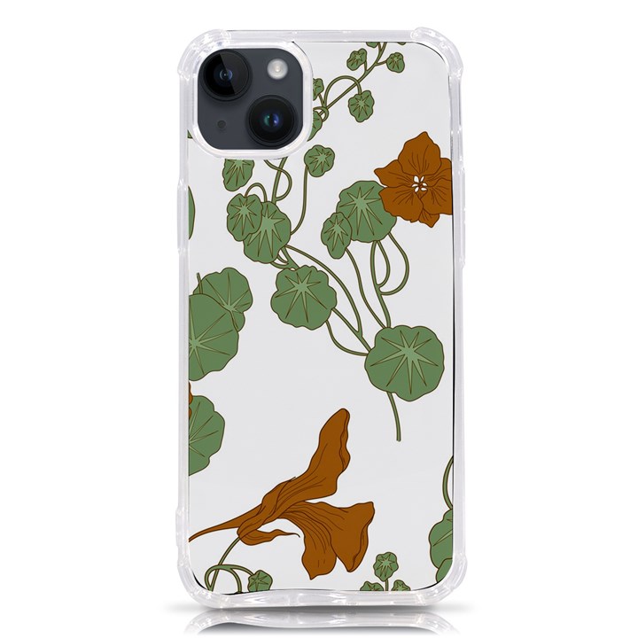 Nasturtium Flowers Plant Leaves iPhone 14 Plus TPU UV Print Case