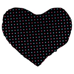 Pattern Dots Wallpaper Seamless Large 19  Premium Heart Shape Cushions by Salmanaz77